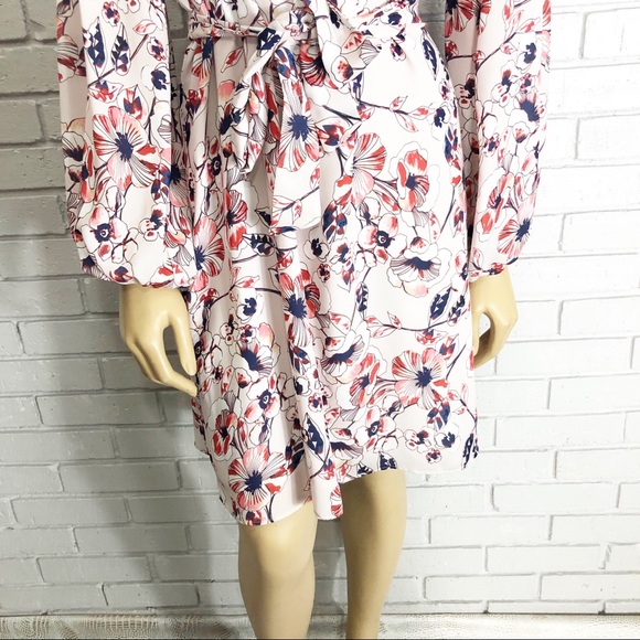 Parker Women’s Floral Long Sleeve Tie Dress - Picture 3 of 8